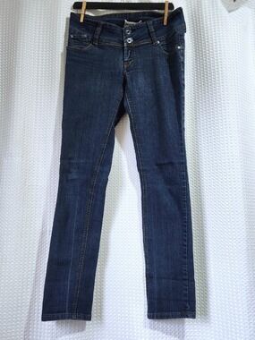 Miss Anna Jeans Womens Size 42 US 31 Low Rise Stretch Blue Denim Skinny
